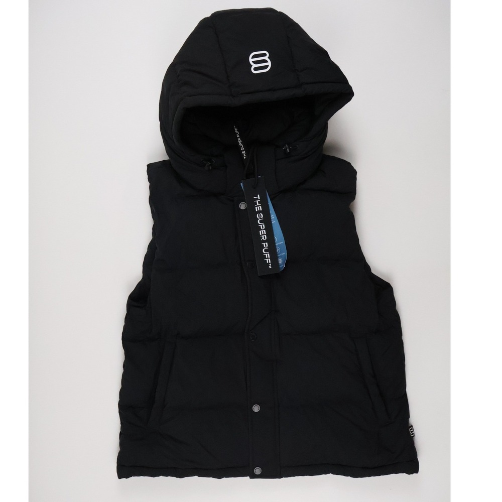 Aritzia The Super Puff Vest Black Solid Large Goose Down NWT 198